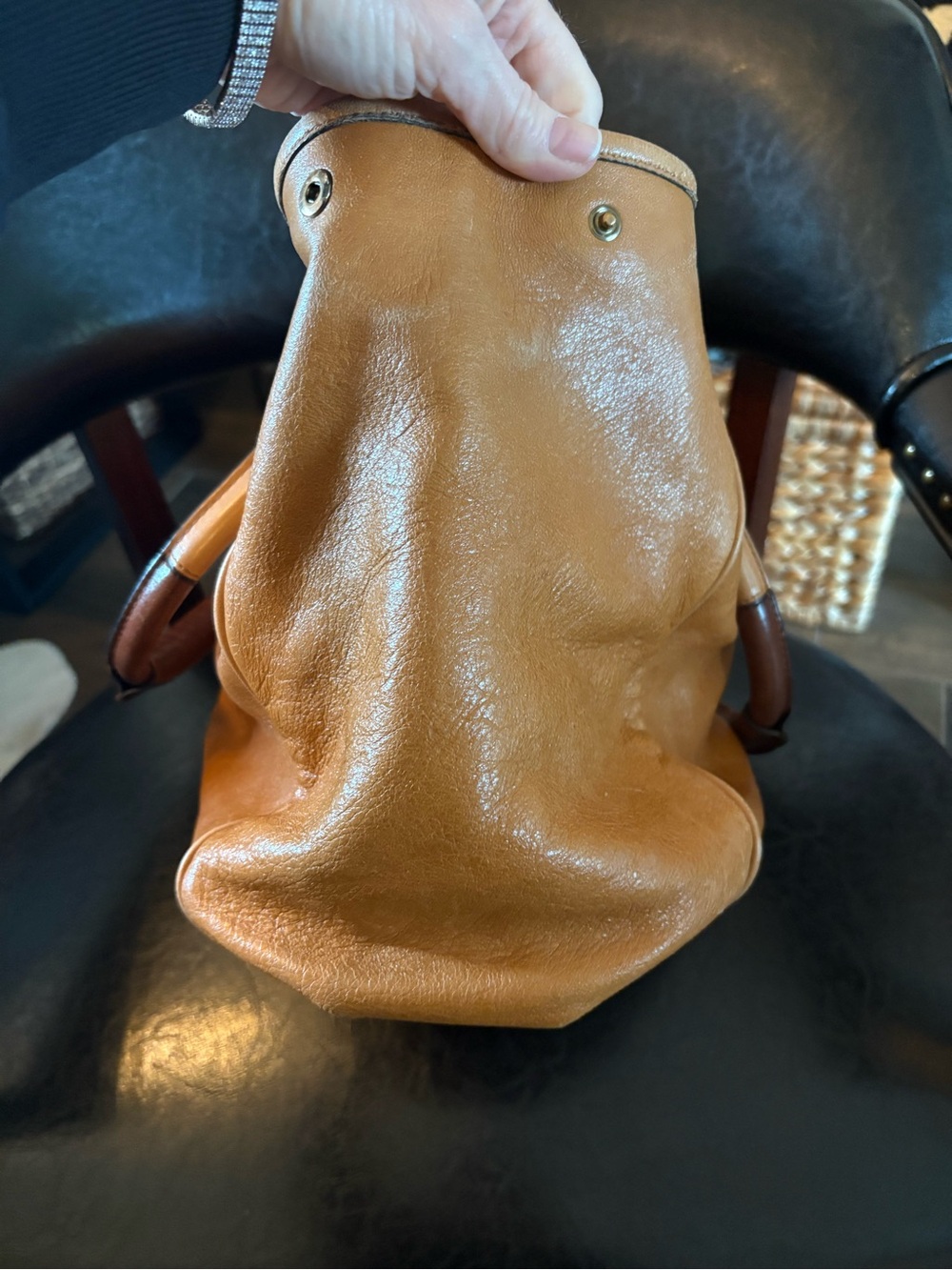 Chloe Ethel Lambskin Leather Bag with equestrian scarf - Picture 10 of 17